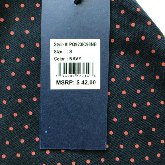 PD& C Navy with Pink Salmon Dots Polo Men size S - Picture 7 of 9